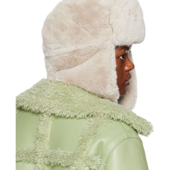 Stand Studio Off-White Faux Fur Coat - Picture 8 of 8